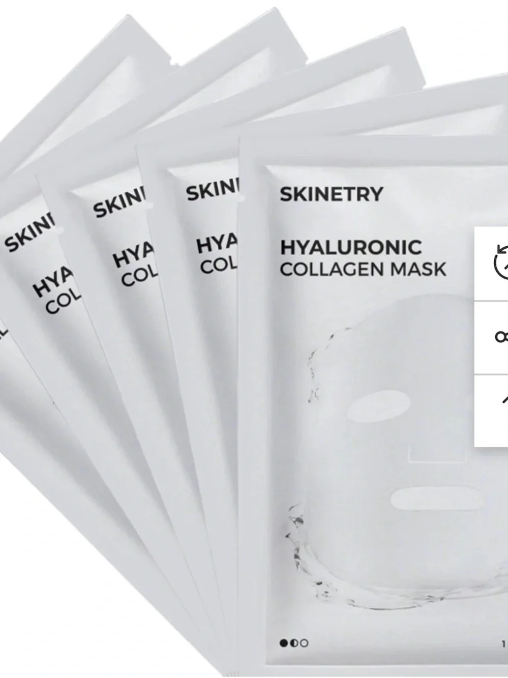 2x Skinetry Hyaluronic Collagen Mask – 5 piece each total 10 masks